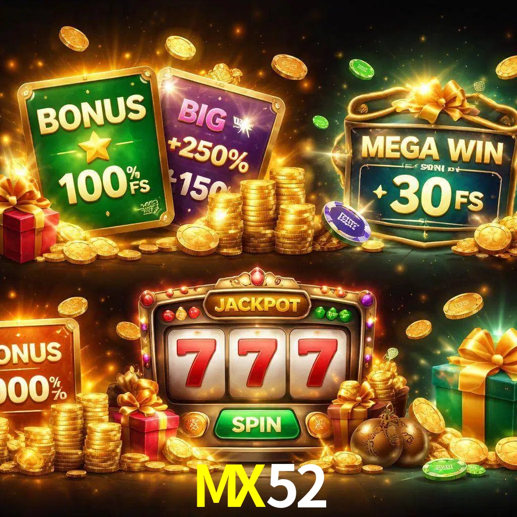Tipos de bonos MX52 incluyendo recompensas de bienvenida y promociones continuas